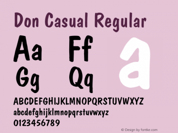 Don Casual Regular Rev. 002.001 Font Sample