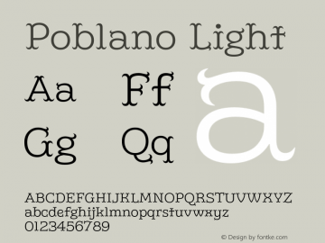 Poblano-Light Version 1.000;hotconv 1.0.109;makeotfexe 2.5.65596;YWFTv17图片样张