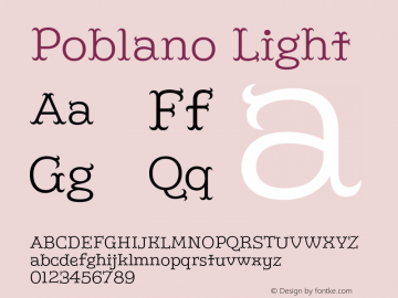 Poblano Light Version 1.000;hotconv 1.0.109;makeotfexe 2.5.65596;YWFTv17图片样张