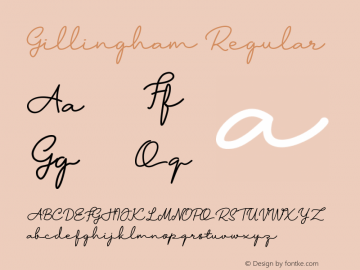 Gillingham Version 1.00;July 20, 2019;FontCreator 11.5.0.2422 64-bit图片样张