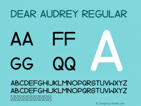 Dear Audrey Version 1.002;Fontself Maker 3.2.2图片样张