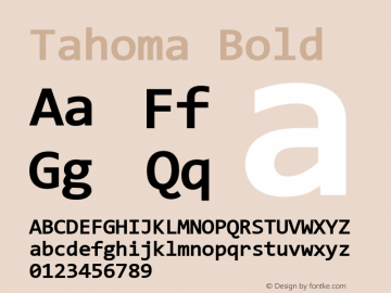 Tahoma Bold Version 9.0 ; ttfautohint (v1.8.3) -l 2 -r 96 -G 96 -x 96 -H 203 -D latn -f none -m 