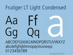 Frutiger LT 47 Light Condensed 001.000图片样张