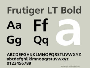 Frutiger LT 65 Bold 001.000图片样张