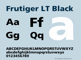 Frutiger LT 75 Black 001.000图片样张