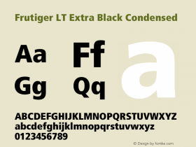 Frutiger LT 87 Extra Black Condensed 001.000图片样张