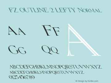 FZ OUTLINE 2 LEFTY Normal 1.0 Thu Jul 21 00:34:47 1994 Font Sample