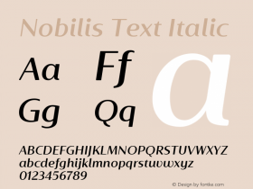 Nobilis Text Italic Version 1.001 | wf-rip DC20180430图片样张