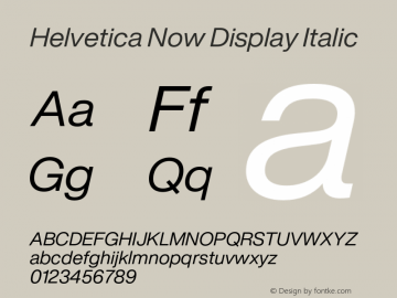 Helvetica Now Display It Version 1.00, build 4, s3图片样张