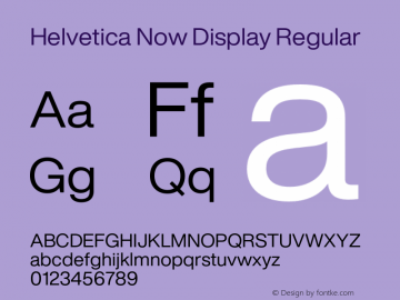 Helvetica Now Display Version 1.00, build 4, s3图片样张