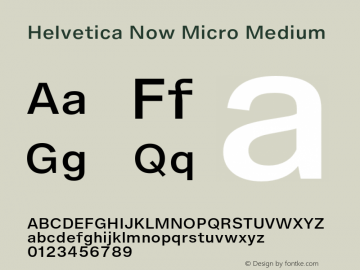 Helvetica Now Micro Medium Version 1.00, build 4, s3图片样张