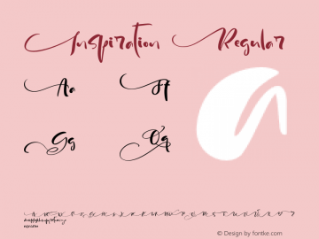 InspirationRegular Version 1.004;Fontself Maker 3.3.0图片样张