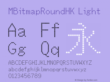 MBitmapRoundHK Light  Font Sample