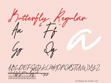 Butterfly Version 1.002;Fontself Maker 3.3.0 Font Sample