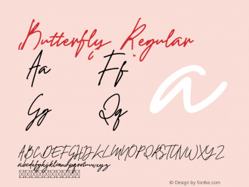 Butterfly Version 1.002;Fontself Maker 3.3.0图片样张