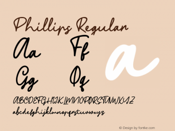 Phillips Version 1.000;PS 001.001;hotconv 1.0.56 Font Sample