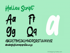 Hallou  Font Sample