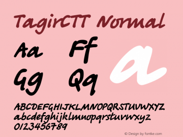 TagirCTT Normal 1.0 Fri Mar 17 11:04:11 1995图片样张