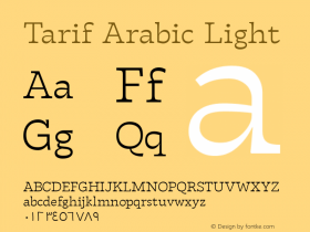 Tarif Arabic Light Version 1.000;hotconv 1.0.109;makeotfexe 2.5.65596;YWFTv17 Font Sample
