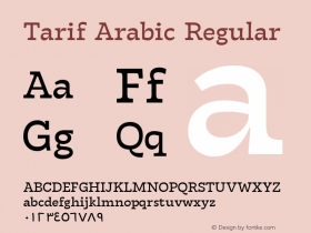 TarifArabic-Regular Version 1.000;hotconv 1.0.109;makeotfexe 2.5.65596;YWFTv17 Font Sample