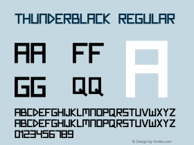 Thunderblack Version 001.000 Font Sample