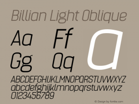 Billian-LightOblique Version 1.000图片样张