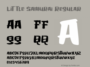 Little Samurai Version 1.000 Font Sample