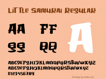 Little Samurai Version 1.000 Font Sample