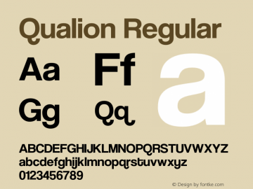 Qualion Version 1.000 Font Sample