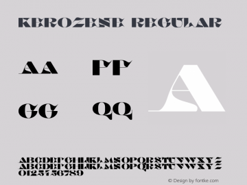 KEROZENE Version 1.000;PS 001.000;hotconv 1.0.88;makeotf.lib2.5.64775 Font Sample