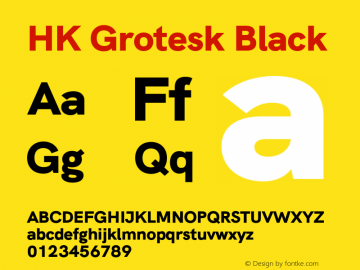 HK Grotesk Black Version 2.410;hotconv 1.0.109;makeotfexe 2.5.65596 Font Sample