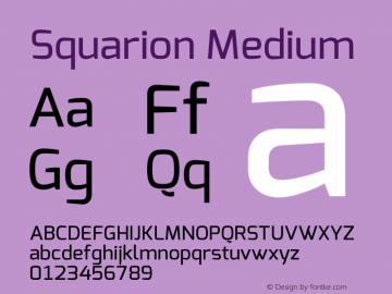 Squarion Medium Version 1.00;September 11, 2019;FontCreator 11.5.0.2425 64-bit图片样张