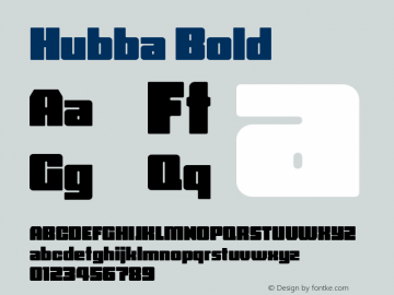 Hubba-Bold Version 1.000图片样张