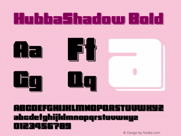 HubbaShadow-Bold Version 1.000图片样张