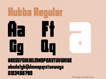Hubba-Regular Version 1.000图片样张