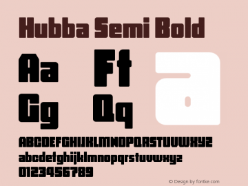 Hubba-SemiBold Version 1.000 Font Sample