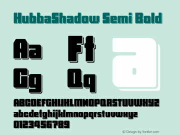 HubbaShadow-SemiBold Version 1.000图片样张