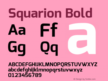 Squarion Bold Version 1.00;September 12, 2019;FontCreator 11.5.0.2425 64-bit; ttfautohint (v1.6)图片样张