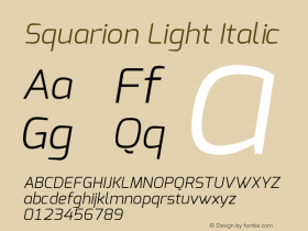 Squarion Light Italic Version 1.00;September 12, 2019;FontCreator 11.5.0.2425 64-bit; ttfautohint (v1.6)图片样张