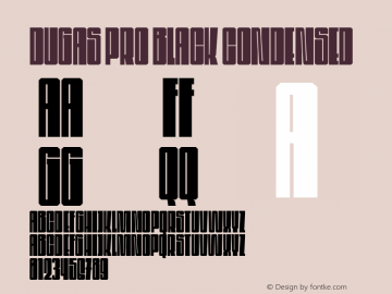 Dugas Pro Black Condensed Version 3.000 Font Sample