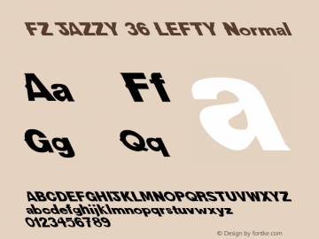 FZ JAZZY 36 LEFTY Normal 1.000 Font Sample