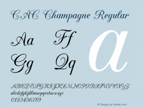 CAC Champagne v1.2 8/28/96 Font Sample
