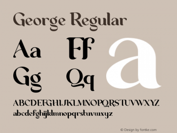 George Version 1.000;PS 001.001;hotconv 1.0.56 Font Sample