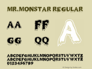 MR.MONSTAR Version 1.00;September 16, 2019;FontCreator 11.5.0.2430 64-bit Font Sample