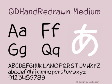 QDHandRedrawn Version 001.000 Font Sample