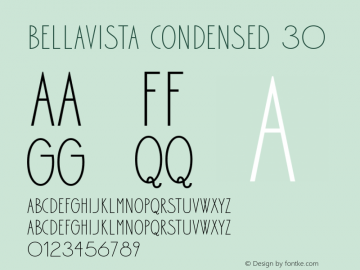 Bellavista Condensed 30 Version 1.000图片样张