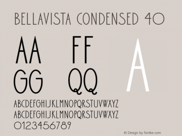 Bellavista Condensed 40 Version 1.000图片样张