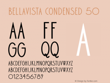 Bellavista Condensed 50 Version 1.000图片样张