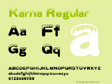 Karna Regular Version 1.000图片样张