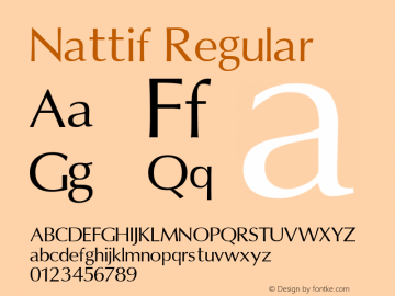 Nattif Regular Version 1.000图片样张
